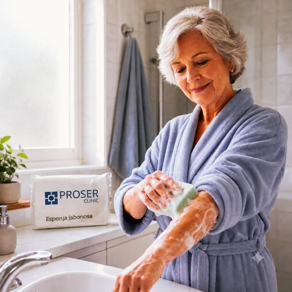 Esponjas jabonosas para geriatria
