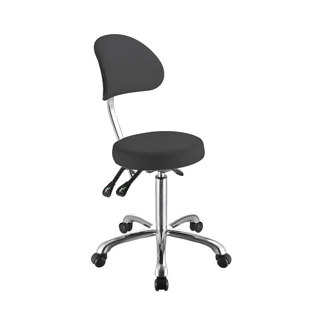 Taburete redondo y plano con respaldo Mod. COMFORT Weelko gris.webp