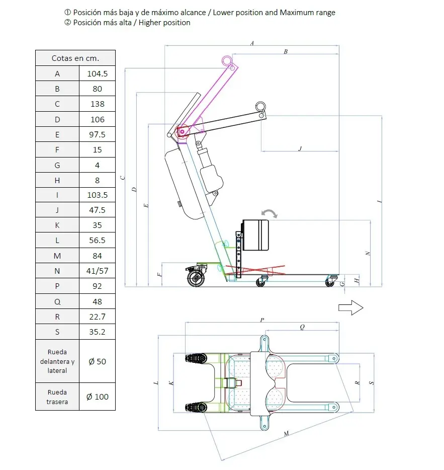 Grúa eléctrica Powerlift Up2 160kg Tecnimoem.webp