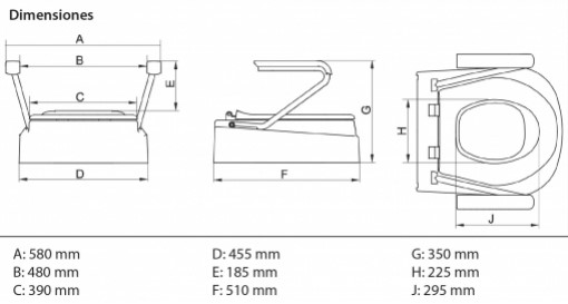 Asiento elevador WC regulable 3 alturas con tapa