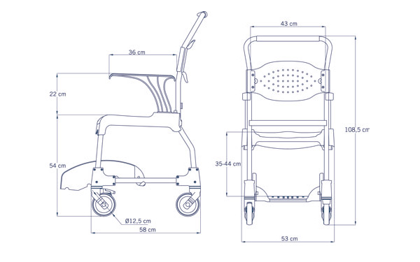 Silla de baño Moem con WC