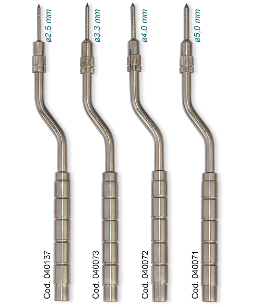 Osteotomo curvo cóncavo con tope ø3,3 mm