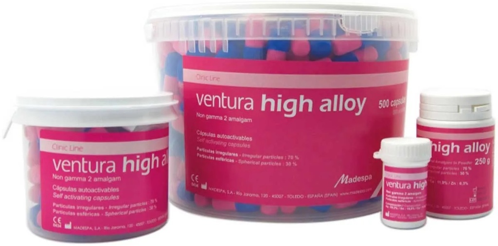 Amalgama Ventura Hight Alloy II dosis 50 cápsulas 600mg MADESPA