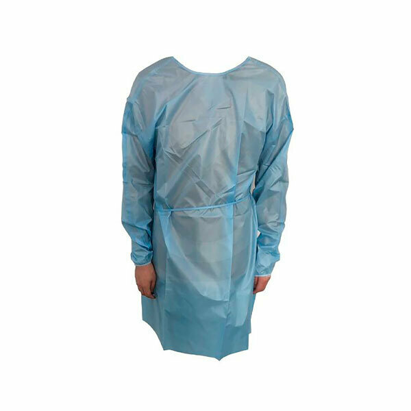 Bata no estéril impermeable azul 10u