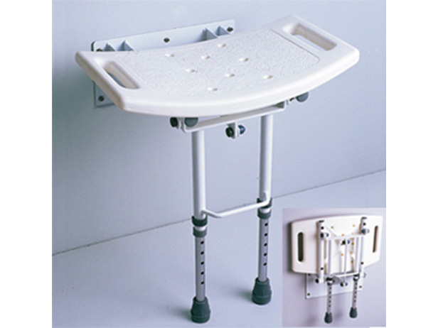 Asiento abatible de pared con patas