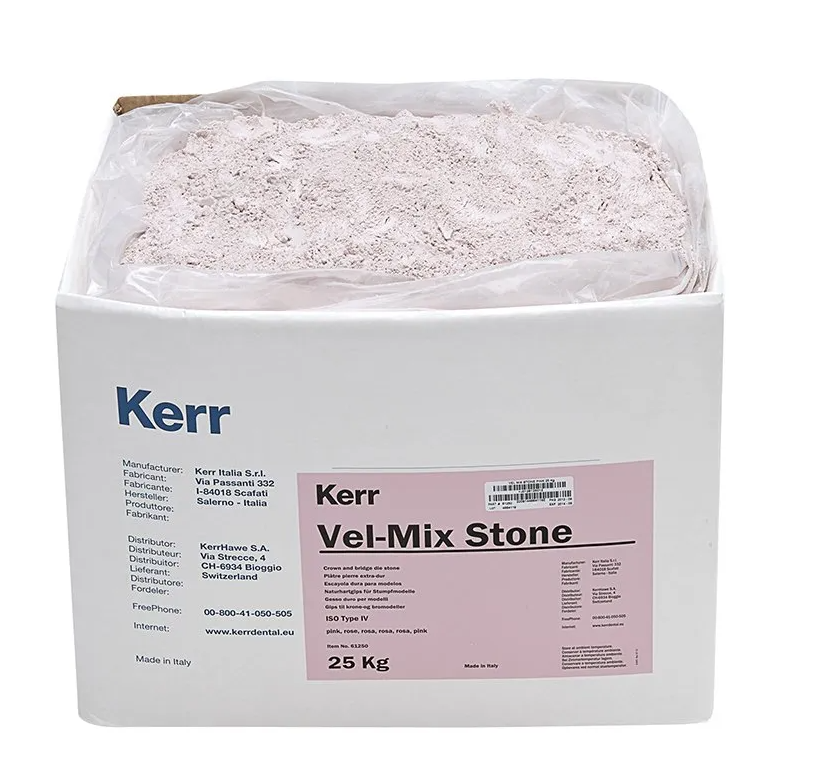 Yeso Tipo IV VelMix Stone Rosa 25 kg caja KERR