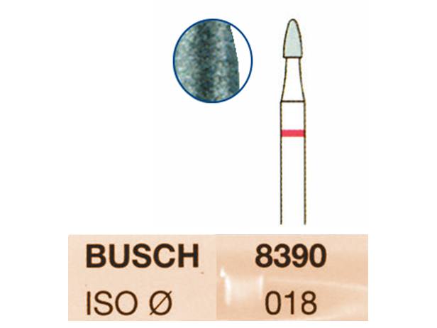 Fresa diamantada. Fig-390. -G.fino. cal. 018