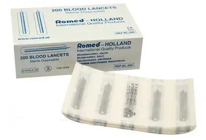 Lancetas estériles 200u Romed