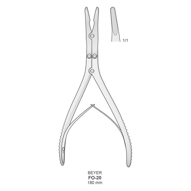 Pinza Gubia  doble bisagra Recta