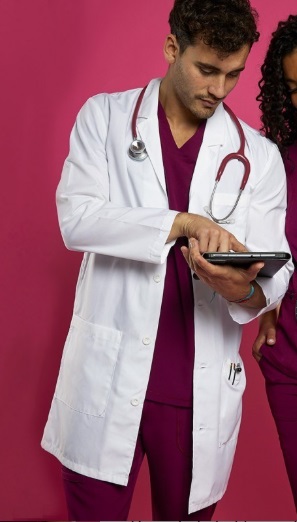 Bata de ropa blanca confección hombre