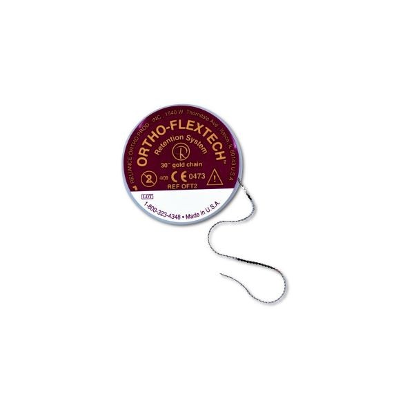 Retenedor Lingual Oro Ortho Flextech 75cm (Grabado) Reliance Orthodontic