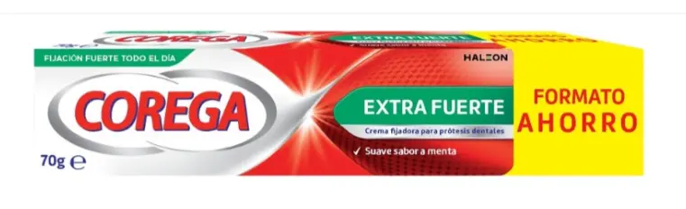 Corega Extra Fuerte 70g Sabor menta