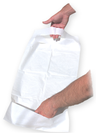 Babero adultos desechable papel/plástico 125u 36x66 cm.