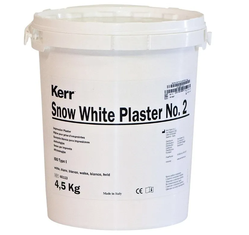 Yeso Tipo II Snow White Plaster Color Blanco 4,5 kg KERR