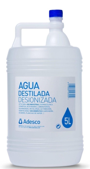 Agua destilada 5 Litros