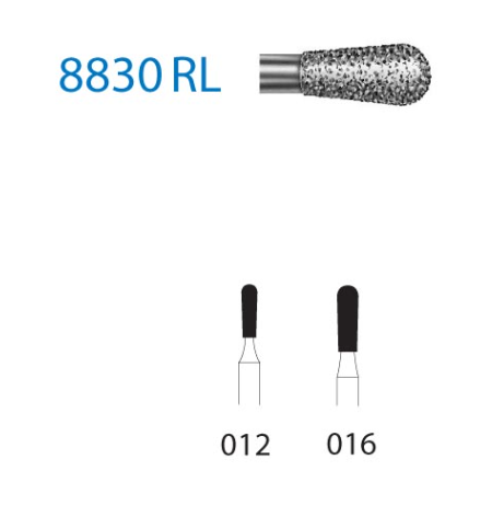 Fresa diamante turbina Fig.8830RL314 - Komet 5u