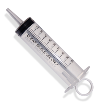 Jeringa alimentación 3 cuerpos cono catéter 100ml 25u