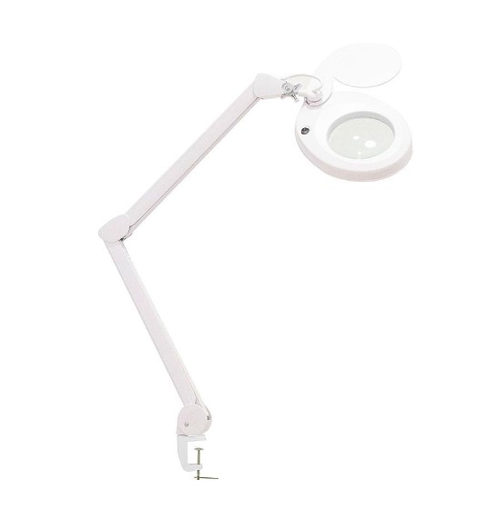 Lámpara lupa de LED de luz fría con 5 aumentos con mordaza Magni Weelko