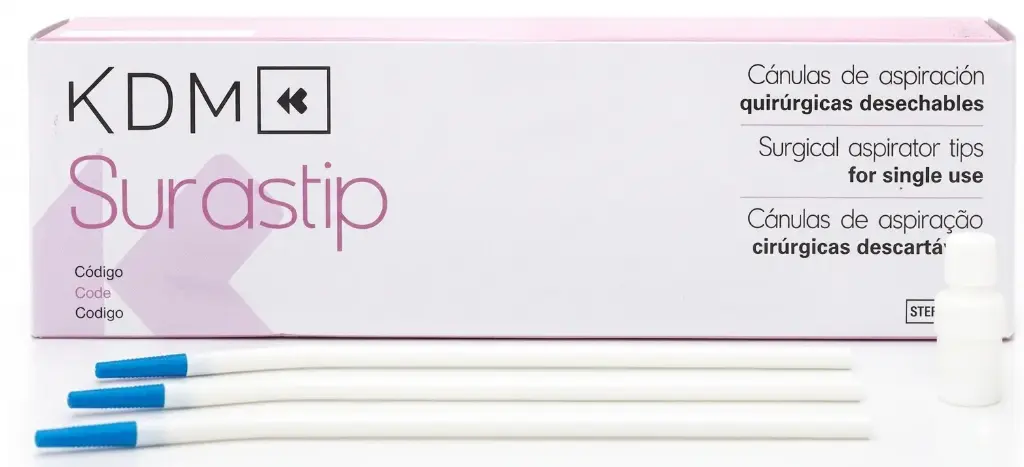 Cánula aspiración quirúrgica desechable estéril SURASTIP 20u + adaptador KDM   