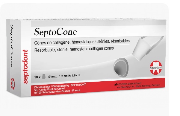 SEPTOCONE Colágeno Conos Hemostáticos Reabsorbibles 10u Septodont