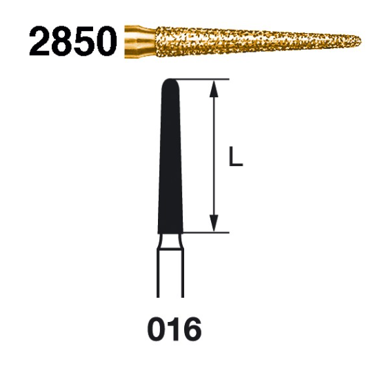 Fresa diamante turbina Fig.2850314 cal.016 S2000 - Komet 5u