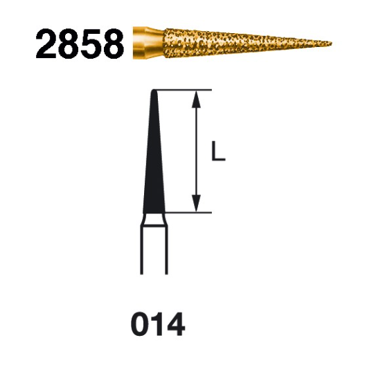 Fresa diamante turbina Fig.2858314 cal.014 S2000 - Komet 5u