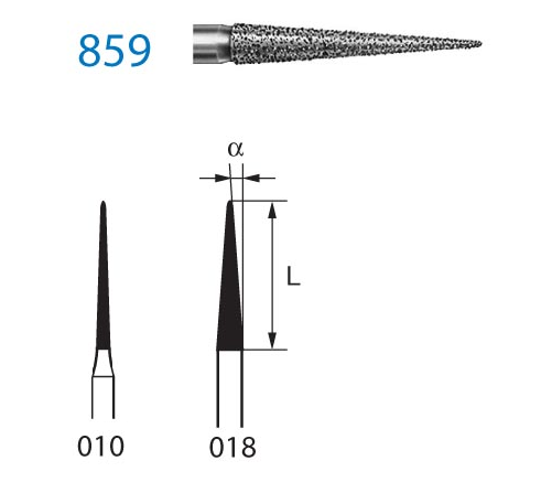 Fresa diamante turbina Fig.859314 - Komet 5u