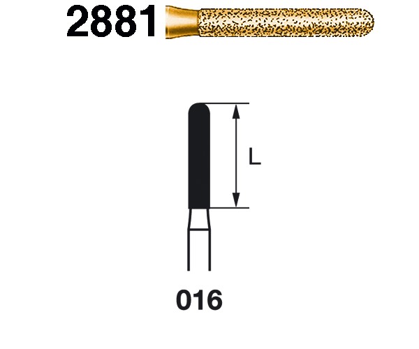 Fresa diamante turbina Fig.2881314 cal.016 S2000 - Komet 5u