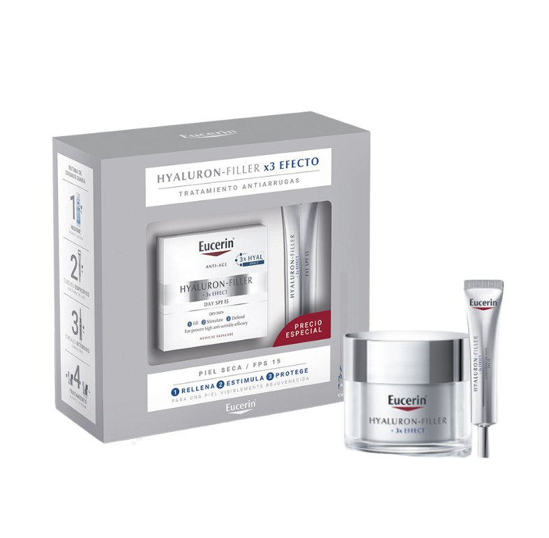 PACK EUCERIN HYALURON-FILLER x 3 EFFECT piel seca.