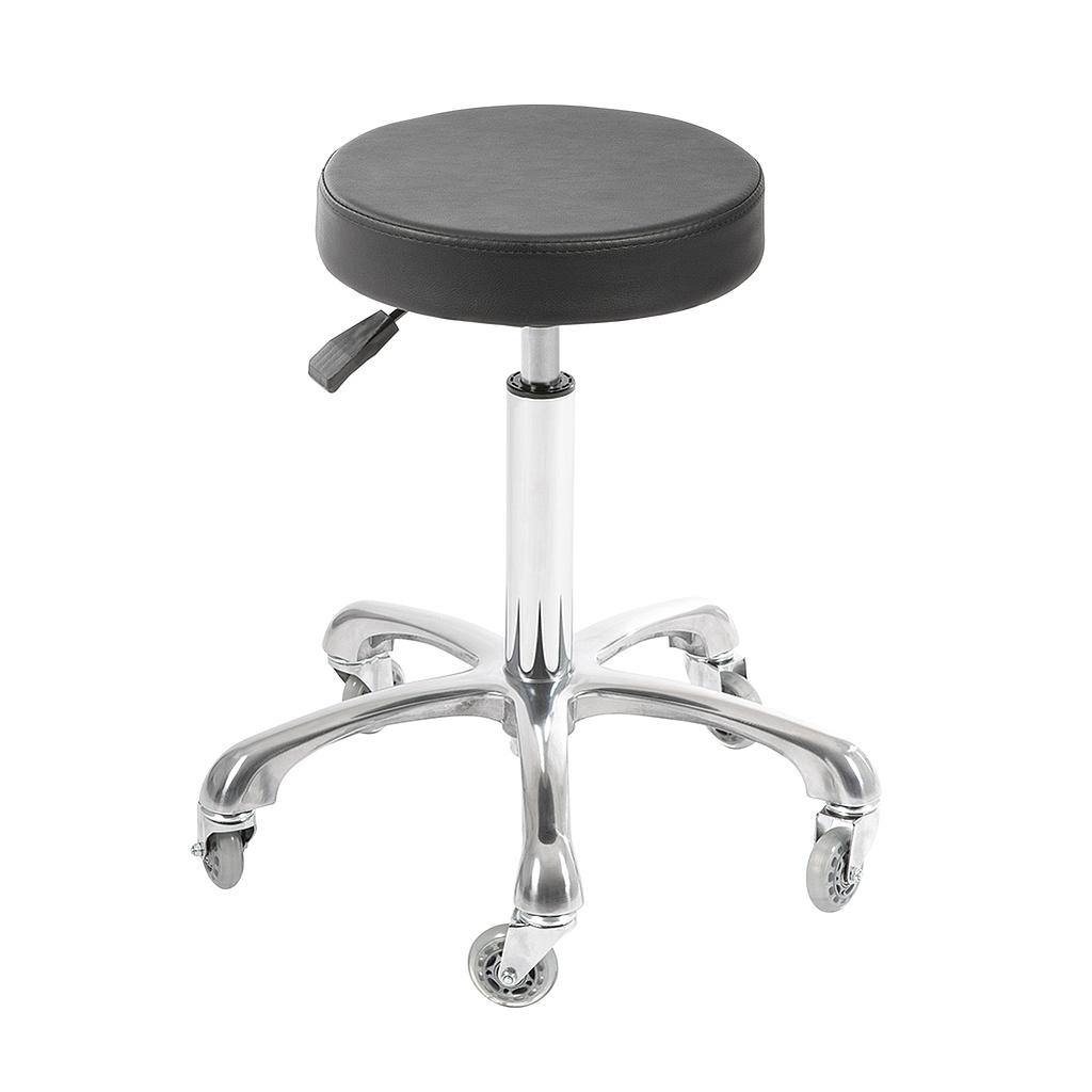 Taburete giratorio gas sin respaldo Mod. MOTION Negro Weelko