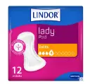 Compresas LINDOR Lady Extra 4 gotas Bolsa 12u
