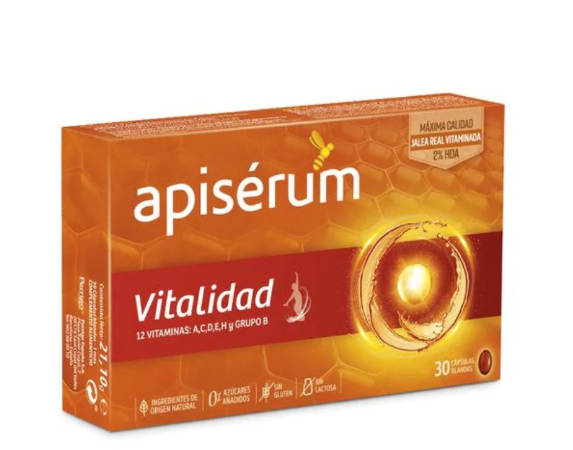 Apiserum Vitalidad Jalea Real vitaminada 30 capsulas blandas