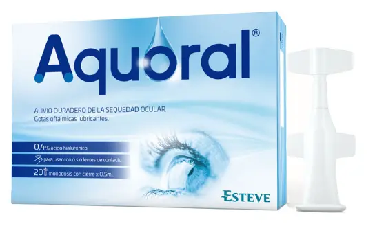 Aquoral gotas oftalmicas lubricantes esteriles 20 x 0,5ml