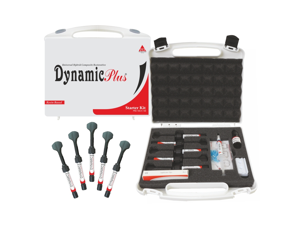 Dynamic Plus Starter Kit Composite Microhíbrido Universal Fotopolimerizable 5 x 4g jer PD
