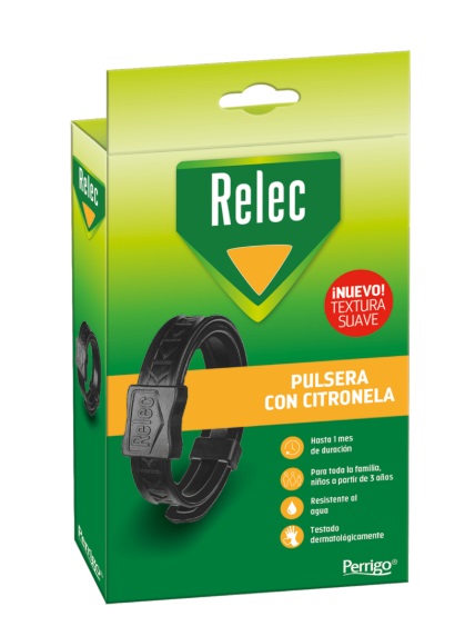 RELEC PULSERA NEGRA CON CITRONELA REPELENTE INSECTOS