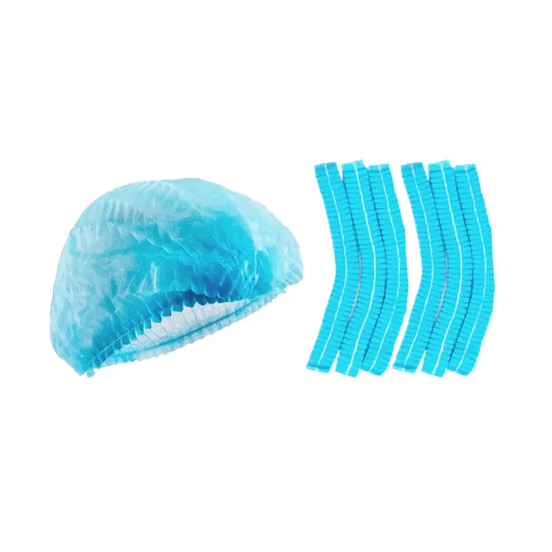 Gorros Desechables plegado acordeón TNT Azul 100u