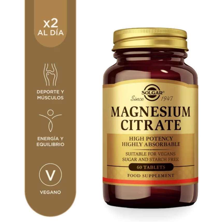 Citrato Magnesio 60 comprimidos Solgar