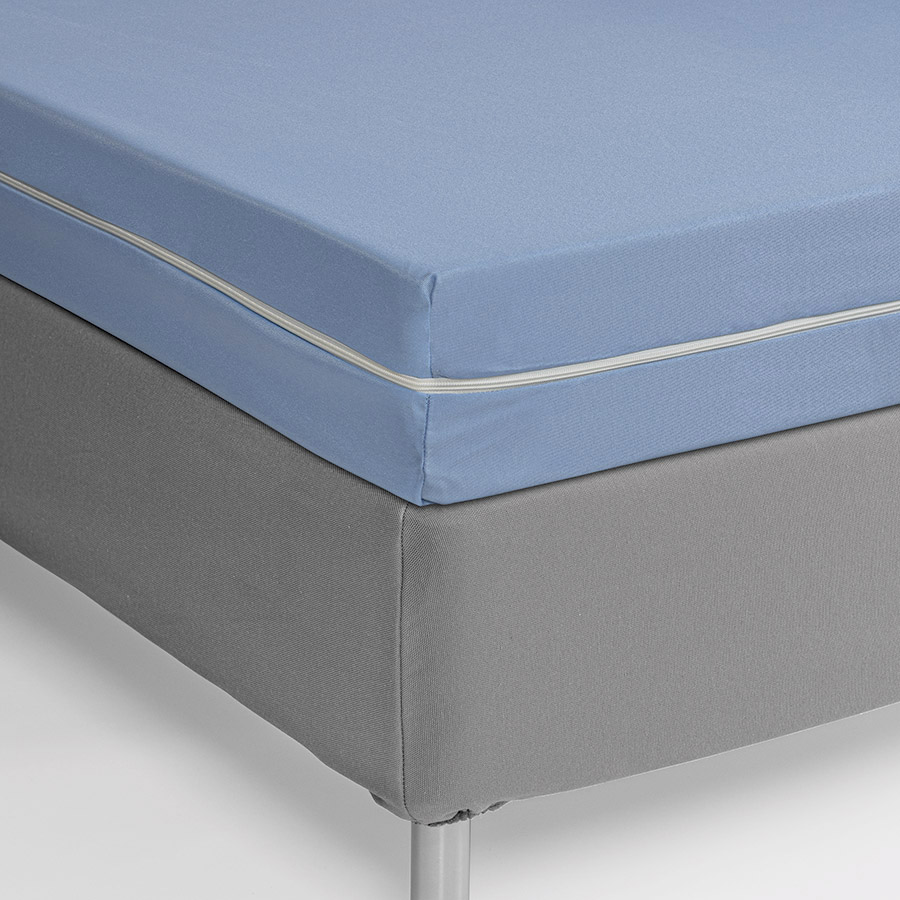 Funda colchón no imperbeable retardante del fuego Poliéster Azul M1