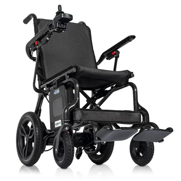 SILLA DE RUEDAS ELÉCTRICA PLEGABLE ULTRALIGERA DE FIBRA DE CARBONO iCarbon 45 cm