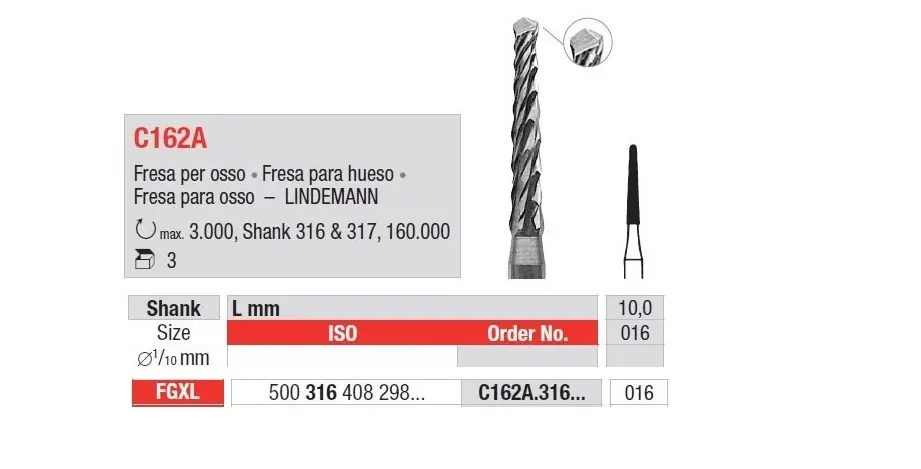 Fresa C162A.317.016 3u.