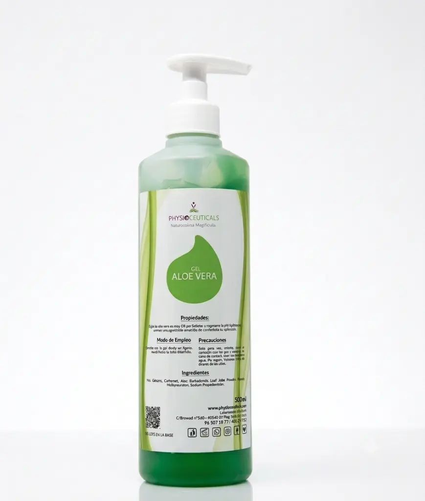 Gel de Aloe Vera y Glicerina – Hidratante y Regenerador Profundo 500ml Physioceutical