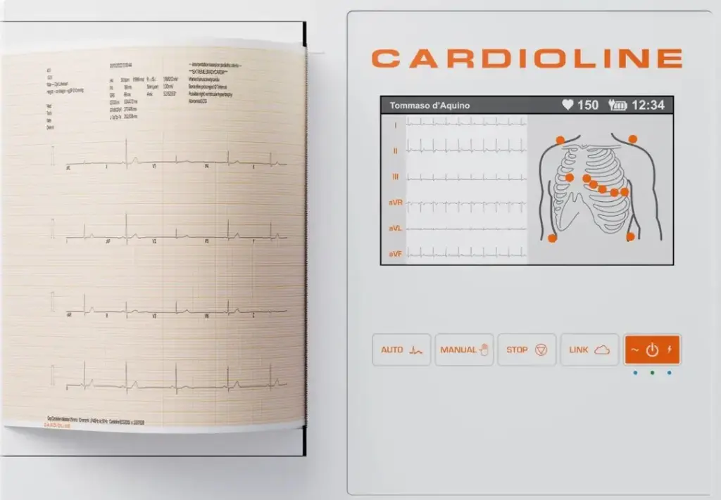Electrocardiógrafo ECG200L 12 canales portátil Cardioline