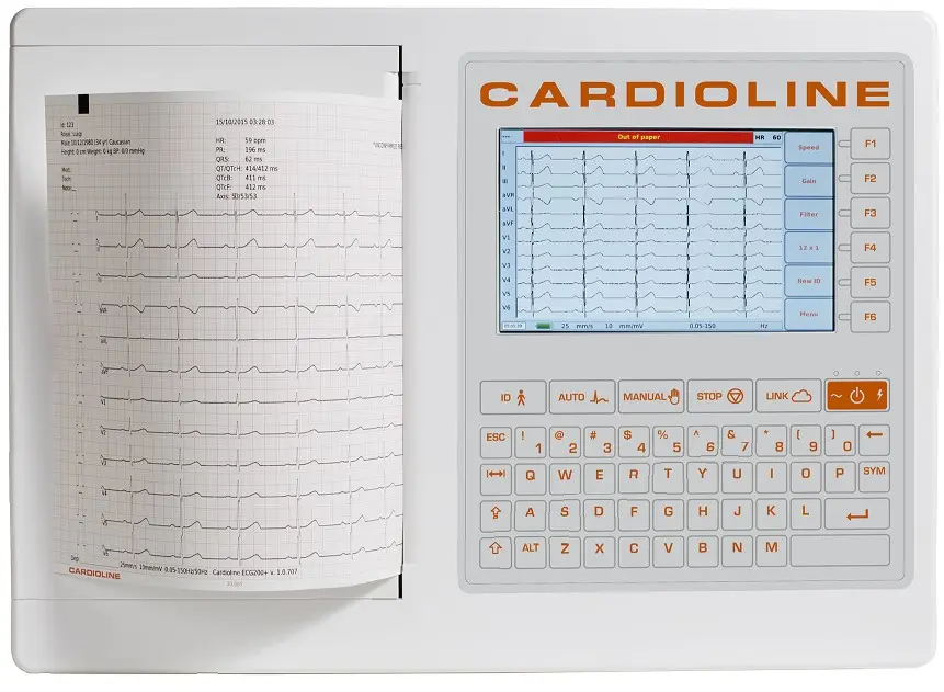 Electrocardiógrafo ECG200S 12 canales Cardioline