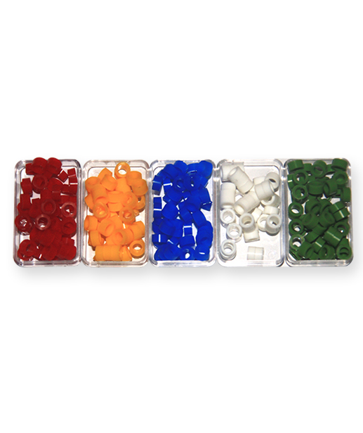 Aros de silicona 50u. -Azules