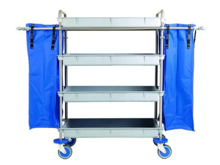 Carro Ropa Limpia 4 Bandejas 147x56x128cm