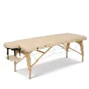 Camilla masaje portátil Nomad One Crema Estructura Madera 185x60x59/84cm Weelko