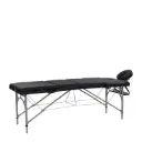 Camilla masaje portátil Vastis Negra Estructura Aluminio 196x70,5x64/90,5 cm Weelko 
