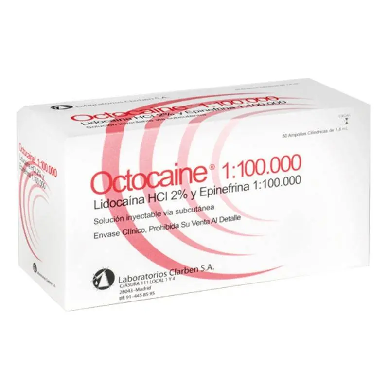 Anestesia Octocaine 1:100.000 50u. Clarben