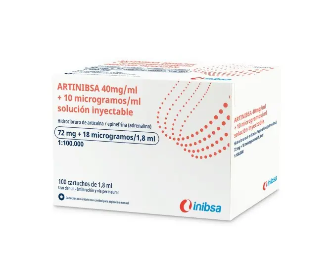 Anestesia Artinibsa 40mg/ml+0,01mg/ml 100u. Naranja Inibsa.