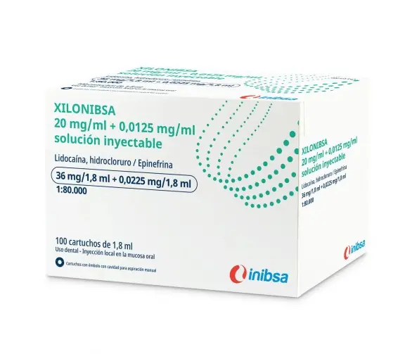Anestesia Xylonibsa 2% 1.8ml 100u.Verde Inibsa. 
